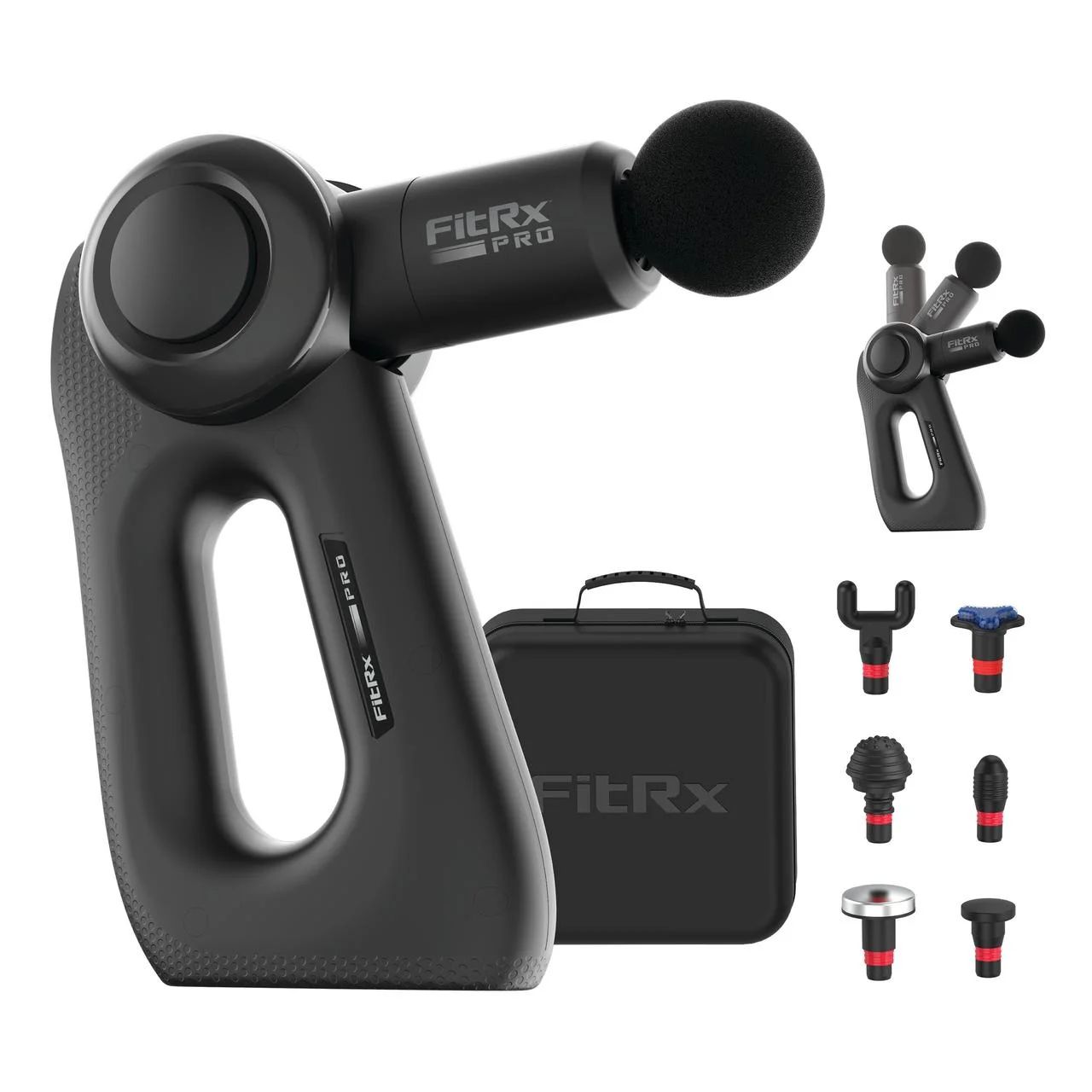 FitRx Pro Neck and Back Massager, Handheld Percussion Massage Gun with Multiple Angles, Speeds an... | Walmart (US)