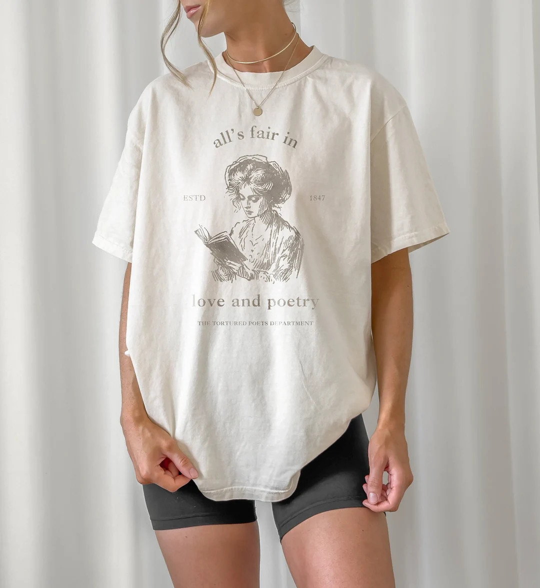 All's Fair Poetry Club Graphic Shirt Lyrics, Vintage, Unisex Tee, Light Academia - Etsy | Etsy (US)
