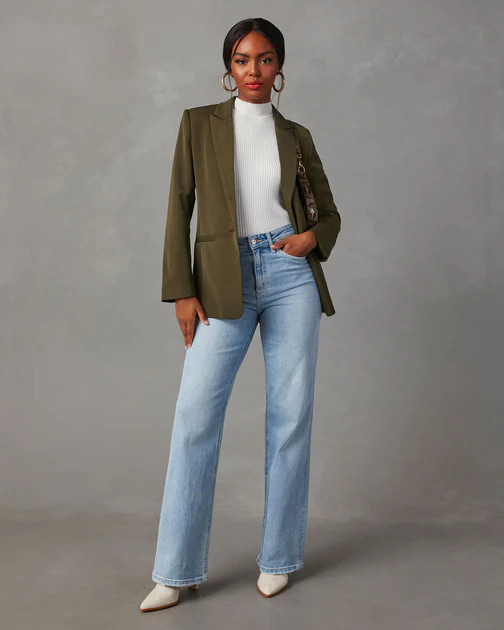 Standards Pocketed Blazer - Olive | VICI