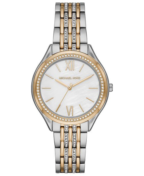 Women's Mindy Two-Tone Stainless Steel Bracelet Watch 36mm | Macys (US)