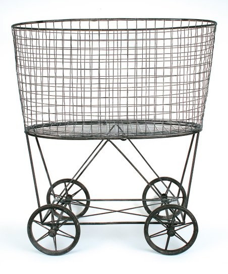 Vintage Metal Laundry Basket | Zulily