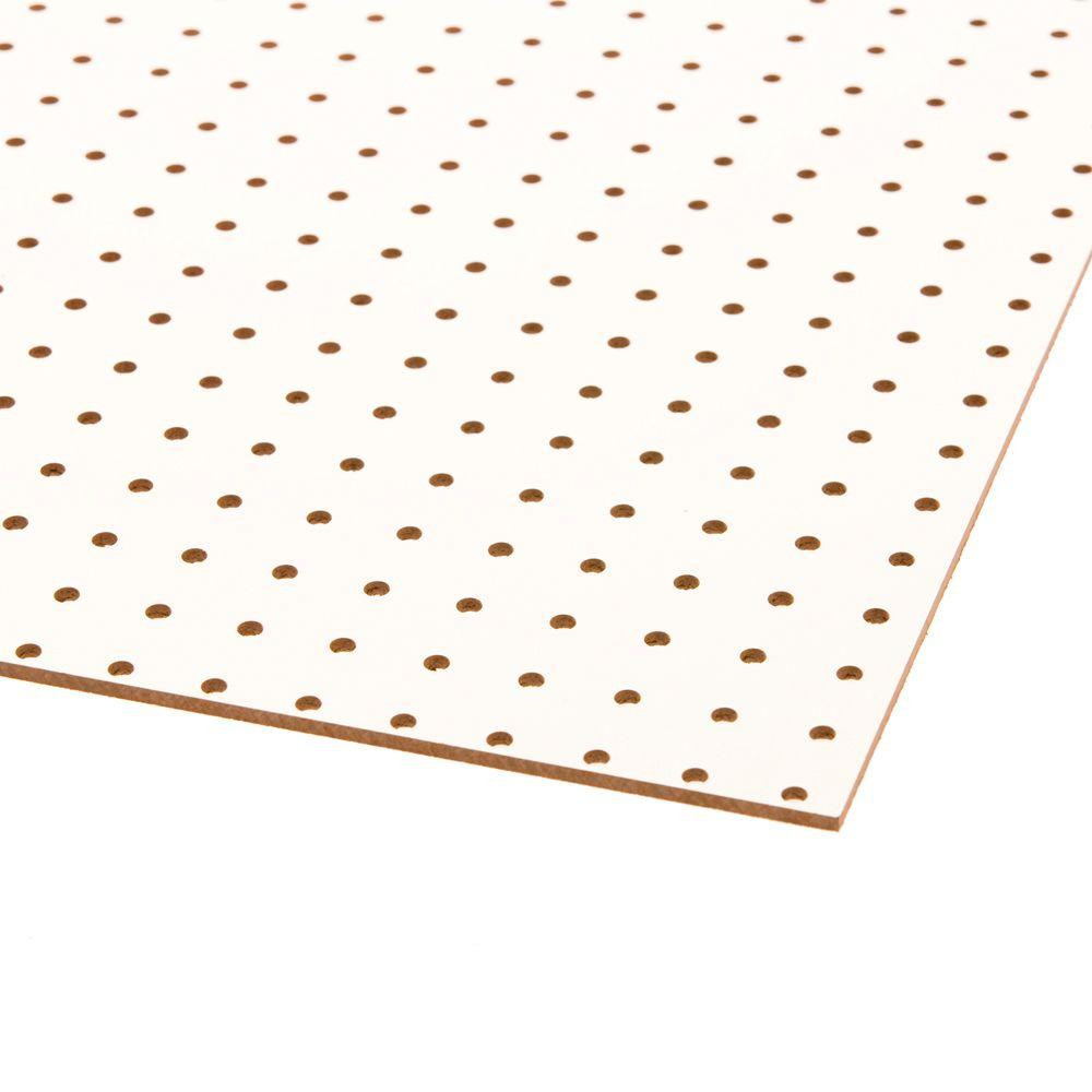 Dimensions White Peg Board (Common: 3/16 in. x 2 ft. x 4 ft.; Actual: 0.165 in. x 23.75 in. x 47.75  | The Home Depot