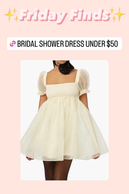 Friday Finds: the cutest babydoll bridal shower dress 🤍✨ 

#LTKunder50 #LTKwedding #LTKsalealert