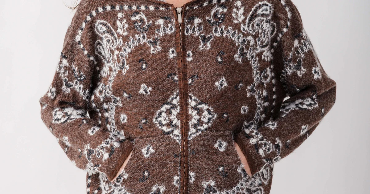 Raisonnel Bandana Hooded Cardigan | Social Threads