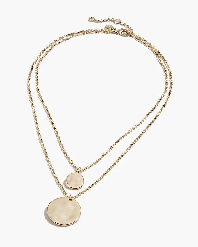 Hammered pendant layering necklace | J.Crew Factory