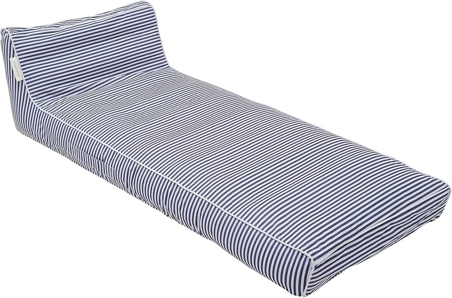 SUNNYLiFE Le Weekend Luxe Lie-On Lounger, Navy, PVC/Polyester, 70.87 x 33.46 x 19.69 inches, 8.38... | Amazon (US)