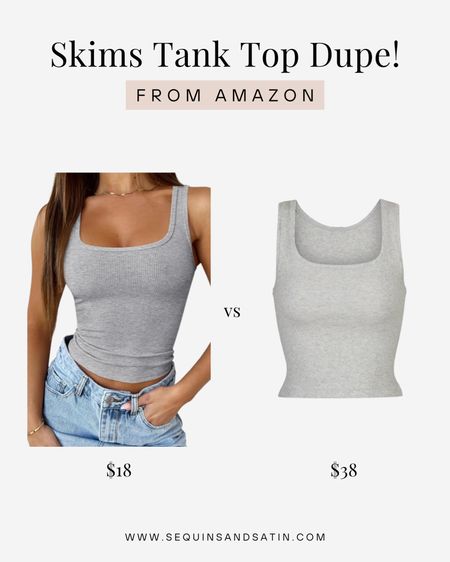 Skims tank dupe from amazon!🫶

*not a knockoff just a similar vibe for less $$

Skims dupes / skims tank dupes / skims tank top dupes / skims top dupes / skims dupes amazon / amazon skims dupes / amazon dupes / Summer Trends / Summer Tops / Summer Travel Outfit / Summer Vacation Outfits / Summer Vacation / Casual Summer Outfits / Summer Palette / Summer Outfits / Summer Outfits Teens / Summer Outfits Womens / Summer Outfits 2024 / Summer Looks / Summer Must Haves / Summer Outfits / Summer In Italy / Italian Summer / Summer Casual / Summer Clothing / Summer Essentials / Summer Europe / Summer Shirts / Summer Styles / Summer Shorts / college fashion / college outfits / college class outfits / college fits / college girl / college style / Neutral fashion / neutral outfit /  Clean girl aesthetic / clean girl outfit / Pinterest aesthetic / Pinterest outfit / that girl outfit / that girl aesthetic / vanilla girl / 


#LTKfindsunder100 #LTKfindsunder50 #LTKstyletip