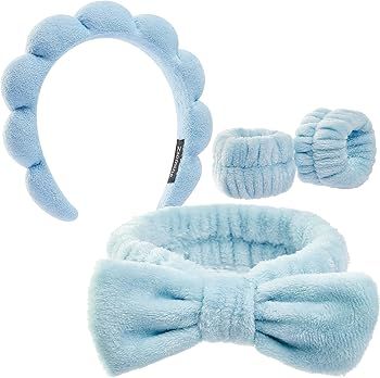 Ztomine Headbands for Women - Spa Headband and Wristband Set - Headband for Washing Face,Facial M... | Amazon (US)