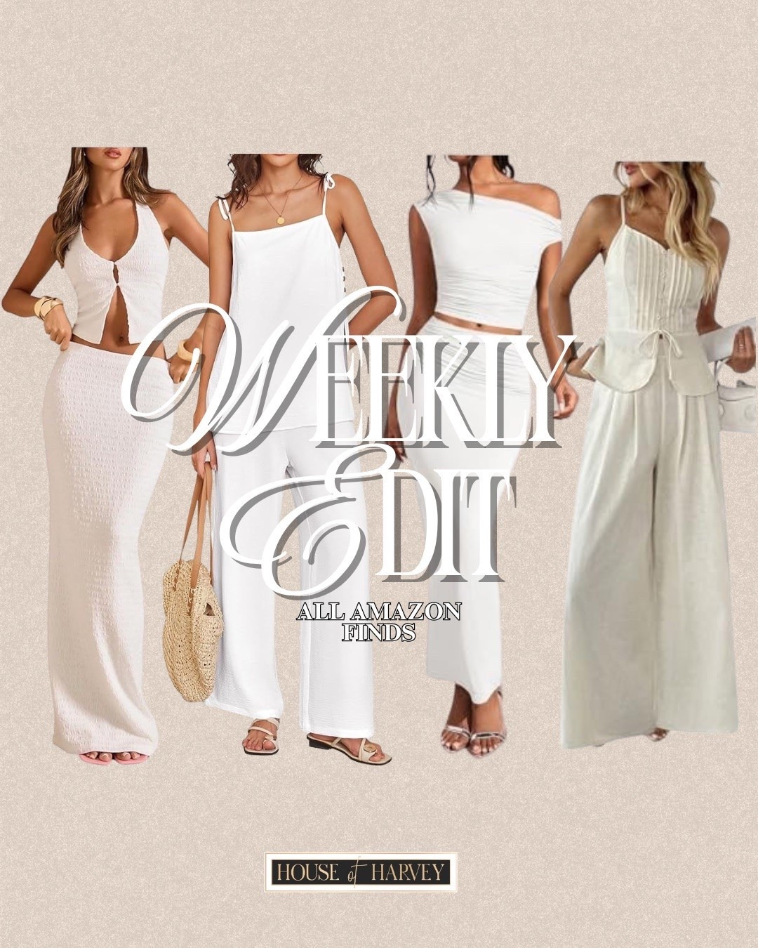 WEEKLY EDIT-this week it's all about simplifying your palette as the weather warms up. Ivory, beige, soft white, and warm neutrals styled in breathable fabrics and easy silhouettes. I found some amazing pieces all from Amazon that are under $100 and embody this style vibe! I have some two piece sets that are so chic. All linked⬆️

#Itkcreator #Itkfinds
#Itkwatchnow #amazon #amazonfinds #spring #springoutfits
#springfashion #chic #twopiecesets

#LTKgrwm #LTKootd #LTKSeasonal