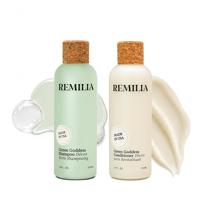 Remilia Green Goddess Shampoo and Conditioner Set with Rosemary Oil and Botanical Extracts for Da... | Amazon (US)
