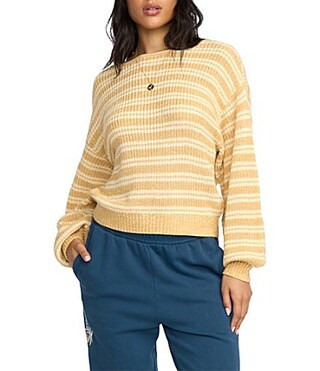 Billabong Striped Long Sleeve Knit Sweater - S | Dillard's