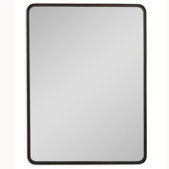 allen + roth 40-in L x 30-in W Dark Bronze with Gold Highlights Framed Wall Mirror | Lowe's