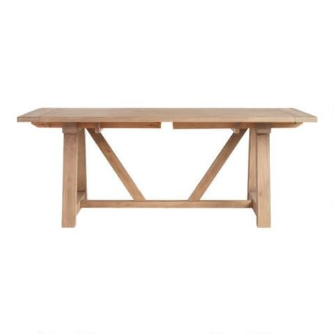 Wood Farmhouse Leona Extension Dining Table | World Market