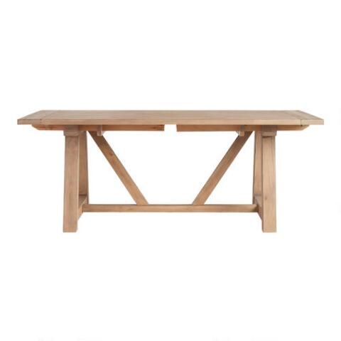 Wood Farmhouse Leona Extension Dining Table | World Market