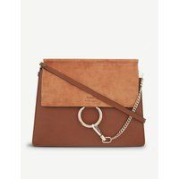 Chloe Faye medium leather satchel, Women's, Size: Medium, Tobacco | Selfridges