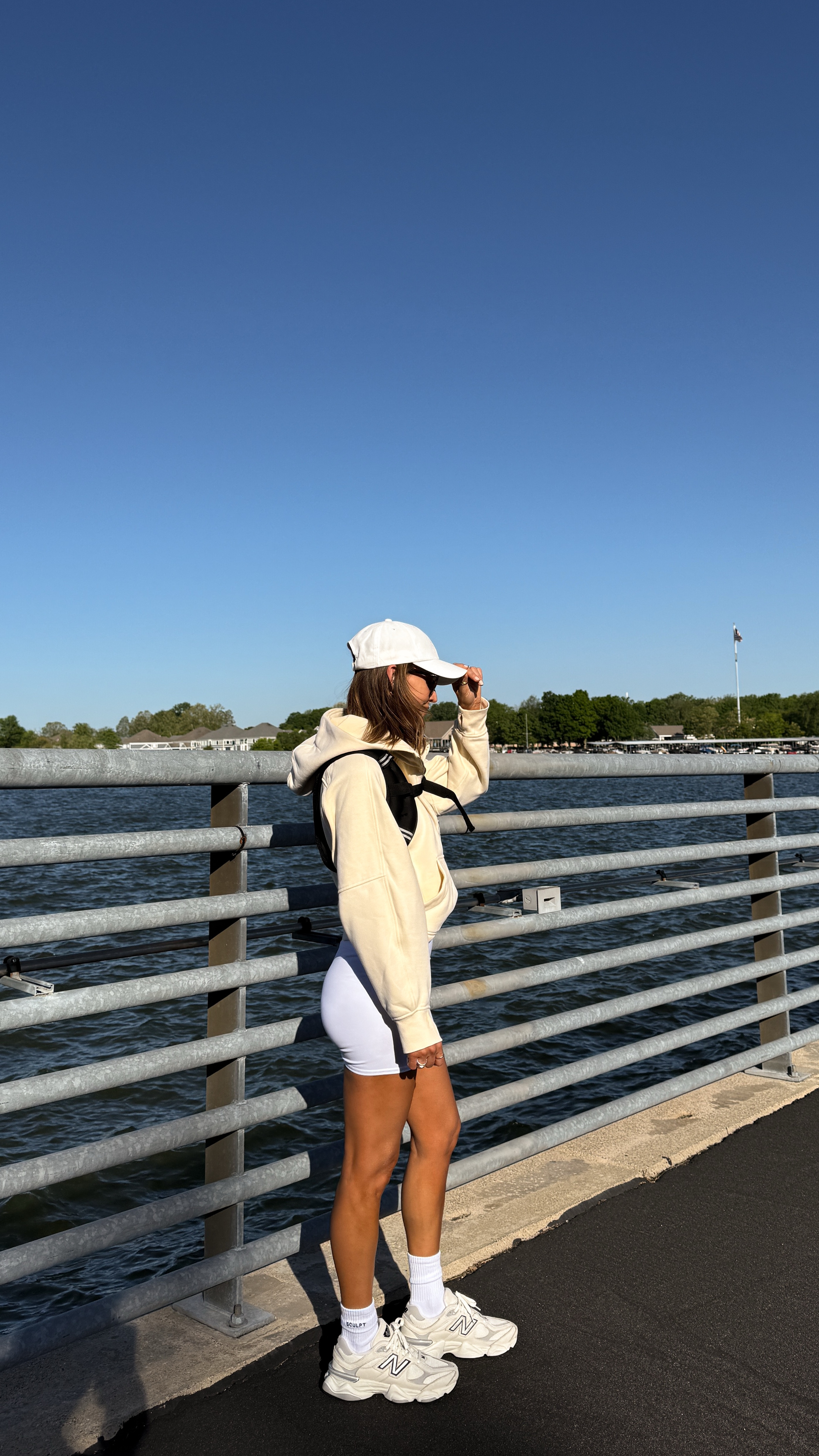 Walking outfit - these air brushed shorts are SO GOOD, I have them in black and white, the white is not see-through, squat proof and holds everything together like shapewear! Size small, could do an xs 
Lululemon scuba hoodie is sold out in this color, linking in other colors and a similar color. Weighted vest is 10lbs 

#LTKActive #LTKShoeCrush #LTKStyleTip