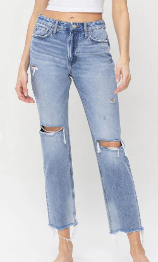 Stacey High Rise Straight Jeans - Light Wash | Bates Boutique 