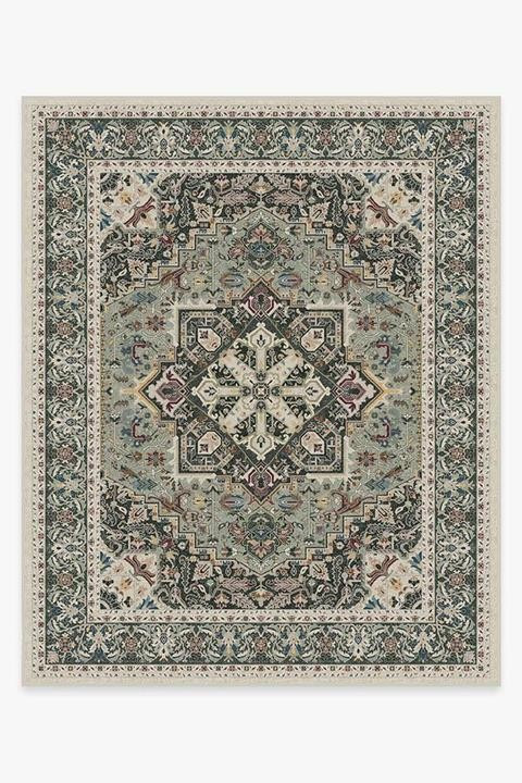 Hendesi Heriz Sage Rug | Ruggable