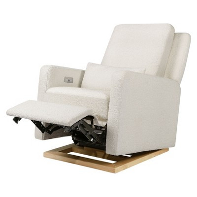 Babyletto Sigi Electronic Recliner and Glider with USB Port - Ivory Boucle with Light Wood Base | Target