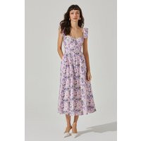 ASTR the Label | Wedelia Floral Midi Dress in Purple floral | Size M | ASTR The Label (US)