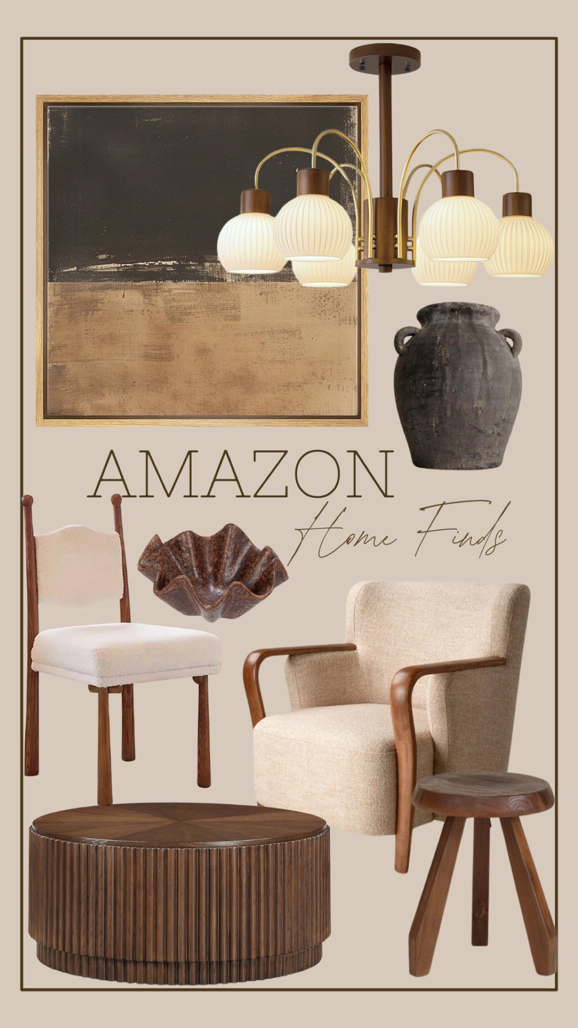 amazon new home finds includes furniture// accent chair// Dinning chair // vase // wall art // decor // light fixture// chandelier// end table // coffee table

#LTKStyleTip #LTKHome