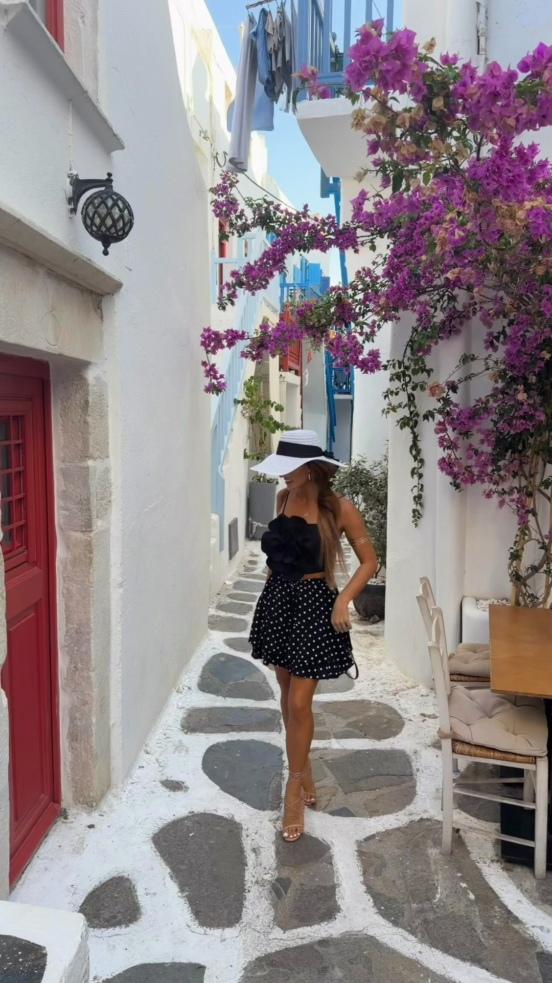 How cute are these ruffle polka dot shorts? Looks like a skirt! Travel Greece with Mollie Openshaw 

#datenightoutfit #vacationoutfitbeach #concertoutfit #traveloutfit #europe #summeroutfitsover40

#LTKTravel #LTKSeasonal #LTKSaleAlert