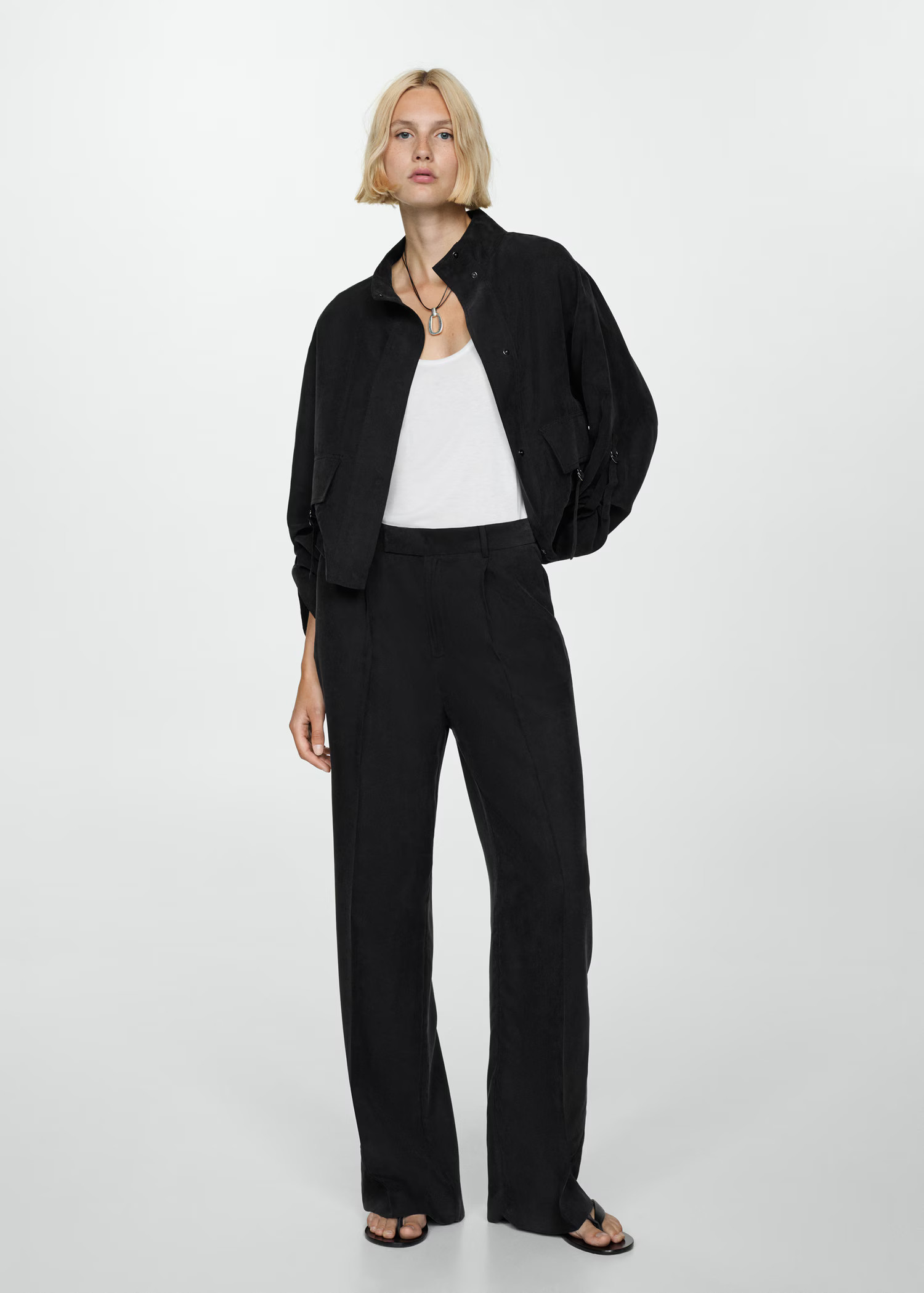 Jacket with buckle pockets - Women | MANGO USA | Mango (US/MX/AU)