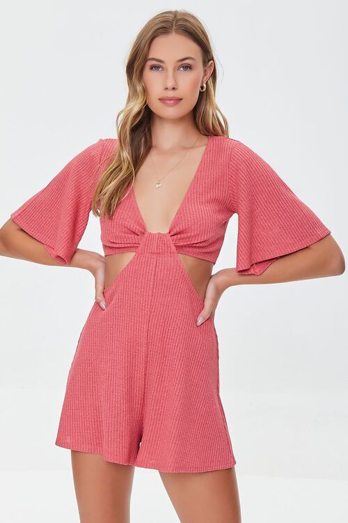 Plunging Cutout Romper | Forever 21 (US)