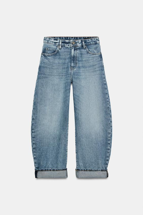 ZW COLLECTION CUFFED BALLOON JEANS | Zara UK