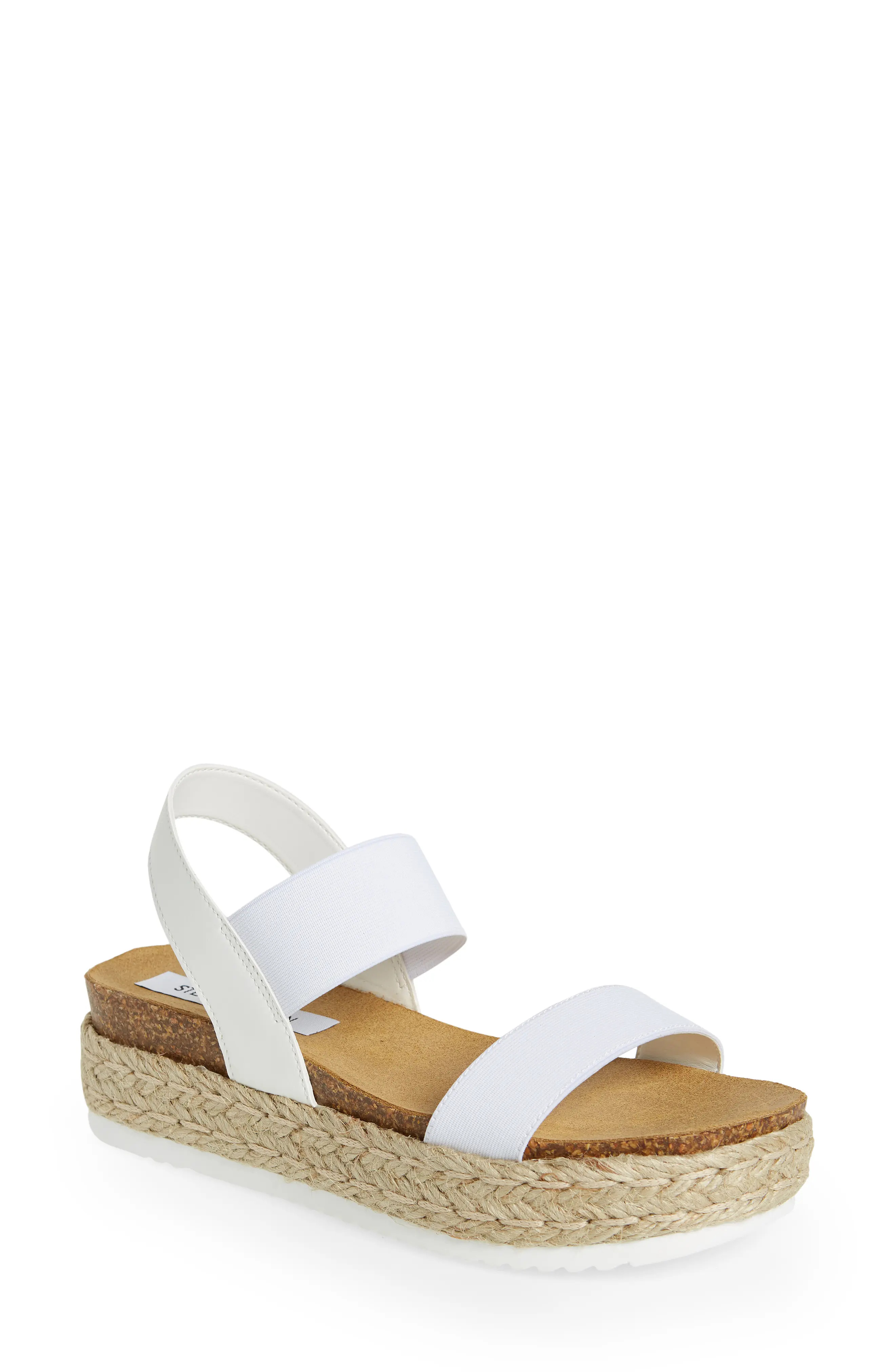 Steve Madden Jaklyn Espadrille Platform Sandal in White at Nordstrom, Size 13 | Nordstrom