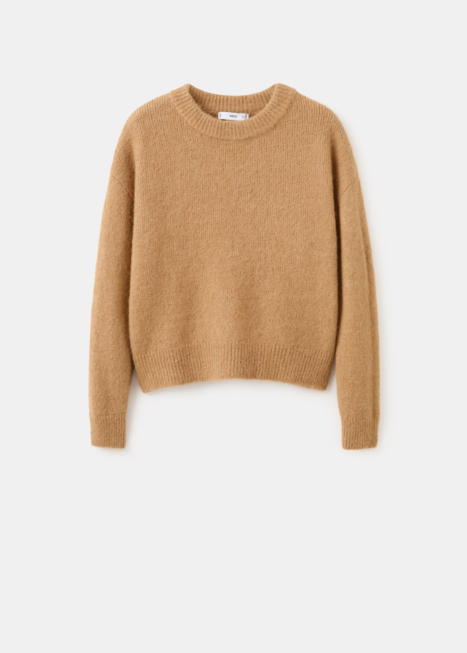 Alpaca-blend crew-neck sweater | MANGO (UK)