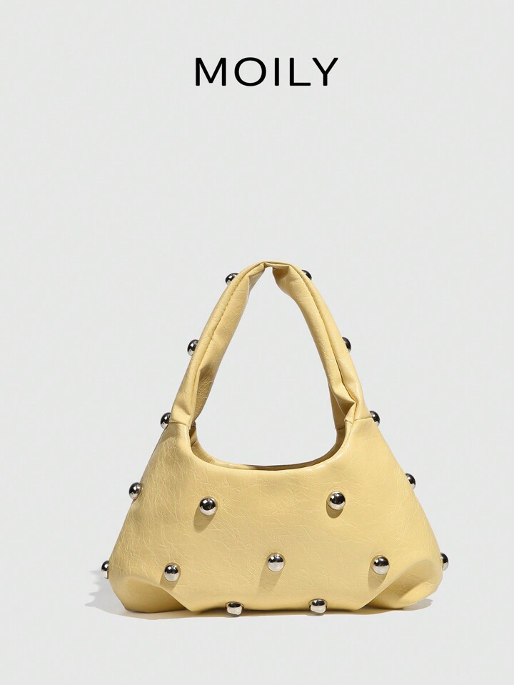 Bolso de moda versátil, bolso de muñeca, bolso de mano, bolso en forma de media luna, bolso con... | SHEIN