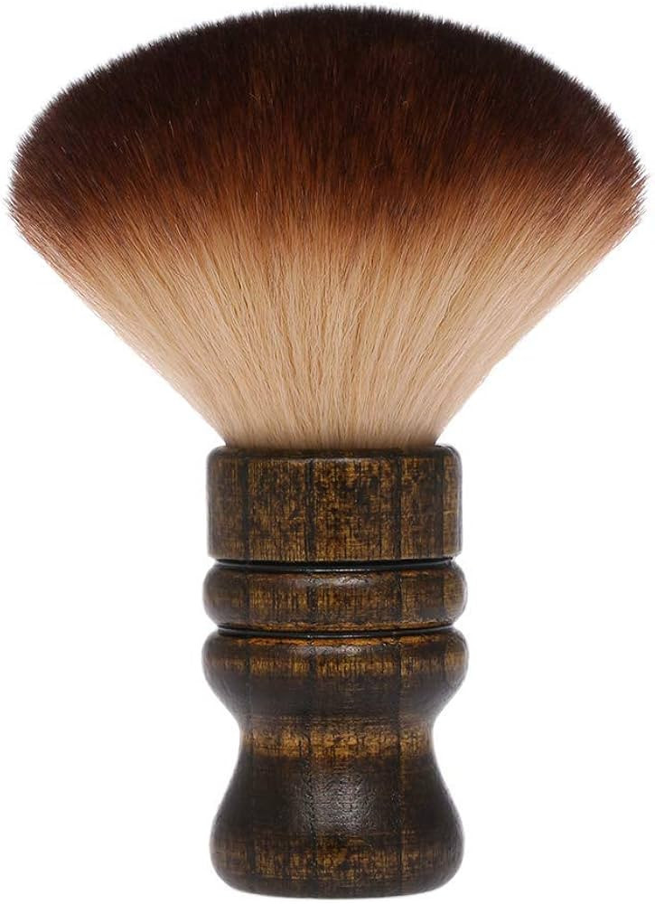 Large Neck Duster Brush Anself Soft Barber Face Cleaning Hairbrush Nylon Hair Wooden Handle Cutti... | Amazon (US)