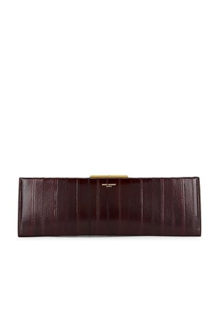 Saint Laurent Large Midnight Clutch in Scotch Brown & Dark Scotch Brown - Brown. Size all. | FWRD 