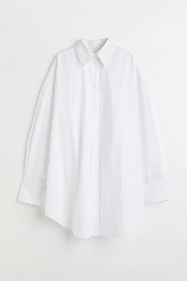 Oversized Baumwollbluse | H&M (DE, AT, CH, NL, FI)