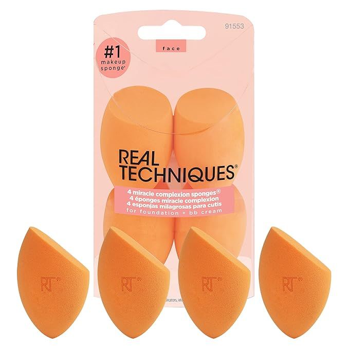 Real Techniques Miracle Complexion Sponge, Makeup Blender for Liquid and Cream Foundation, Full C... | Amazon (US)
