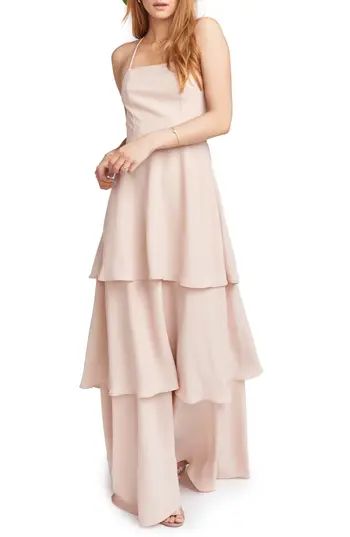 Women's Show Me Your Mumu Calypso Strappy Tiered Maxi Dress, Size XX-Small - Pink | Nordstrom