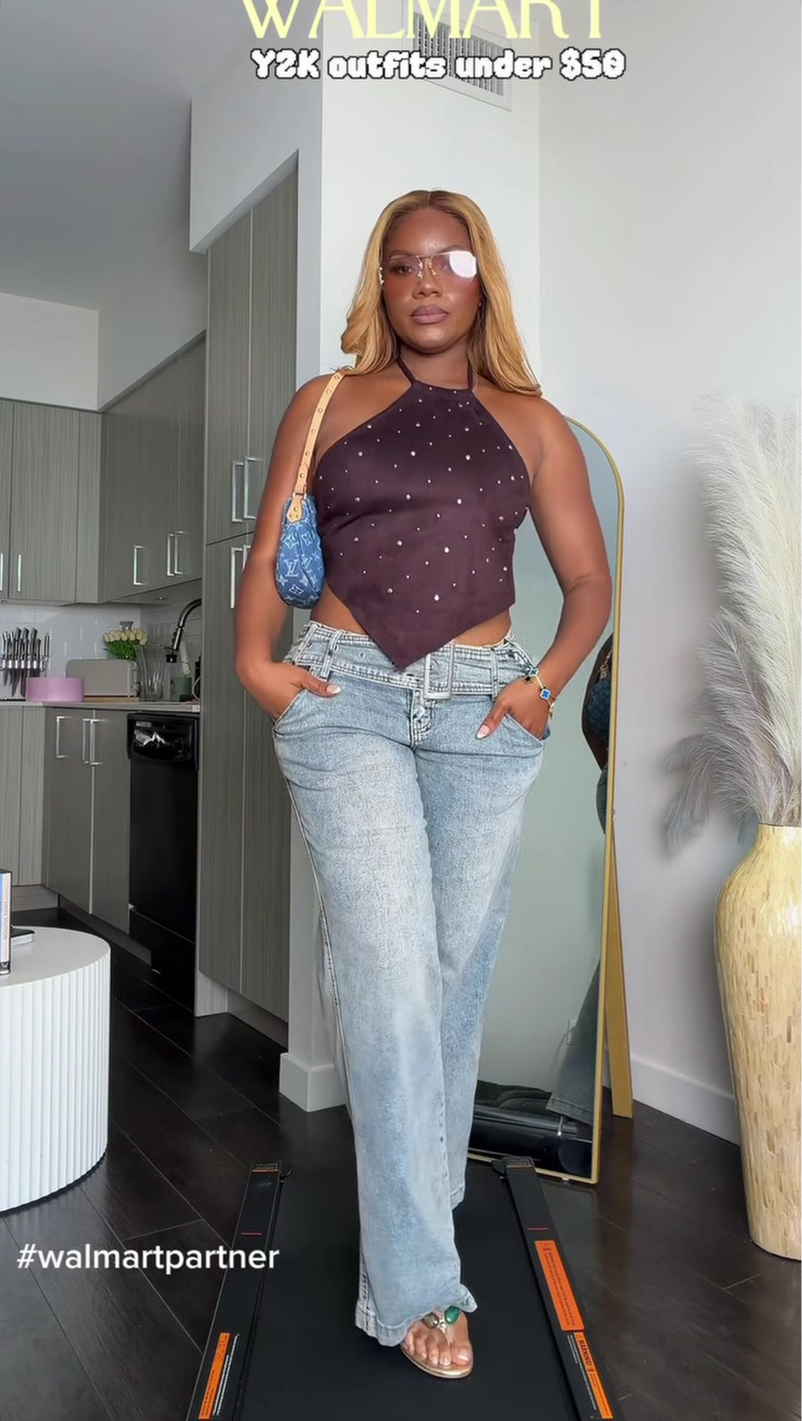 Denim and a statement top will get me every single time. 😮‍💨🤎 The scarf-style halter gives this look just enough drama, while the relaxed jeans keep it cool and effortless. Add a little shoulder bag, gold jewelry, and you’ve got that “I just threw this on” energy with very intentional results. 😂

#LTKStyle #DenimOutfit #ElevatedCasual #OutfitInspo