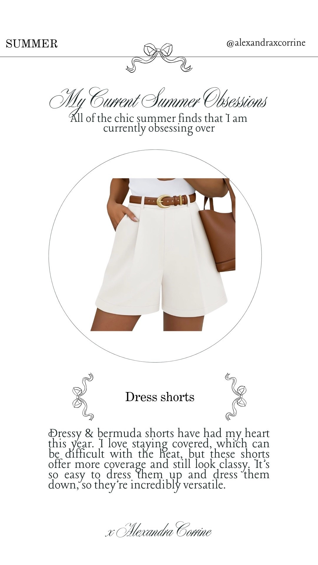 My current summer obsessions 🥂 all of the chic summer finds that I am currently obsessing over 🦪

Summer fashion, chic summer style, summer accessories, beach day, pool day, tan, shorts, dress short, white shorts, Bermuda shorts

#LTKSeasonal