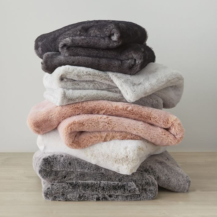 Faux Fur Chinchilla Throw | West Elm (US)