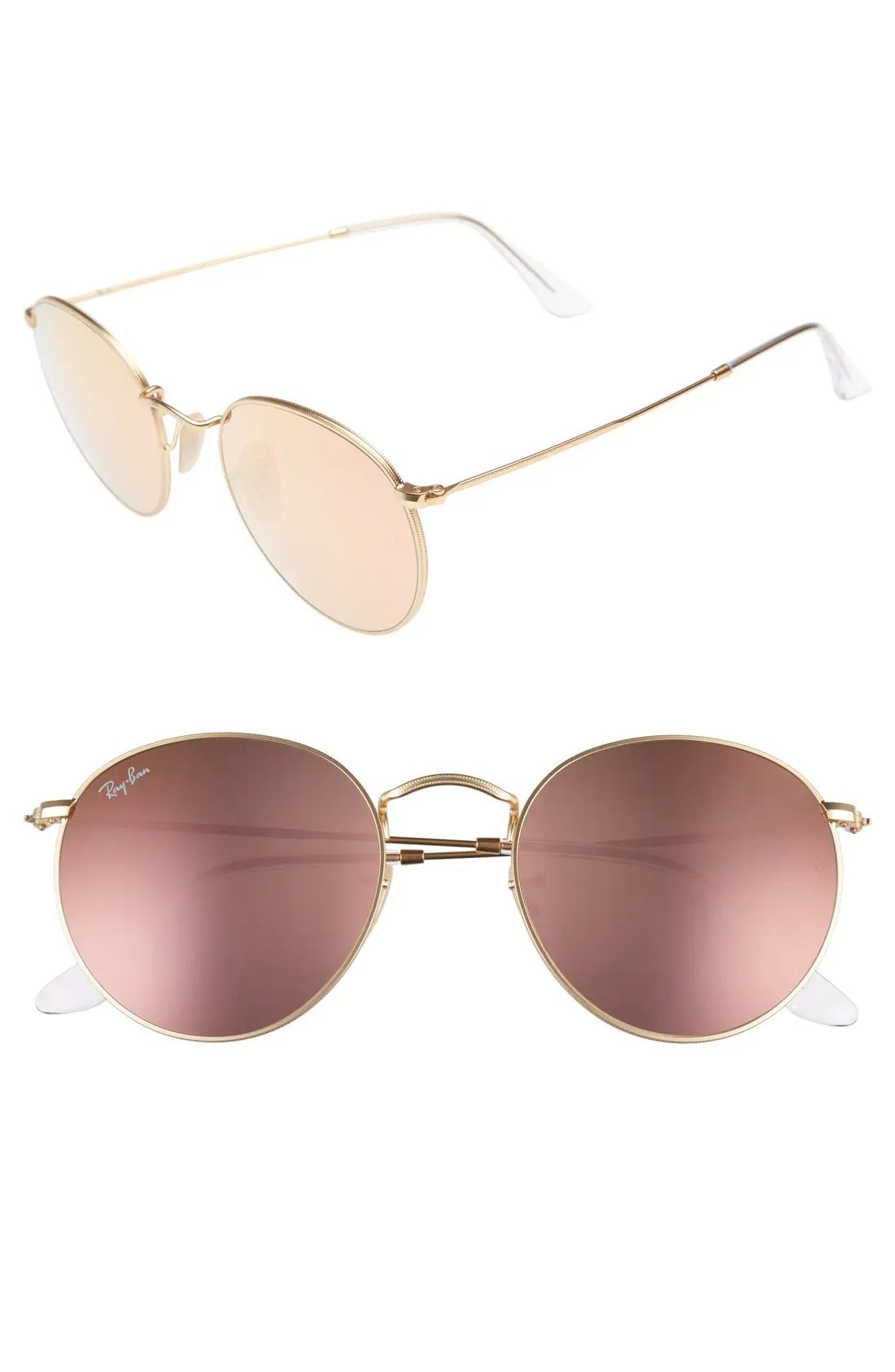 Ray-Ban Icons 53Mm Retro Sunglasses - Brown/ Pink | Nordstrom