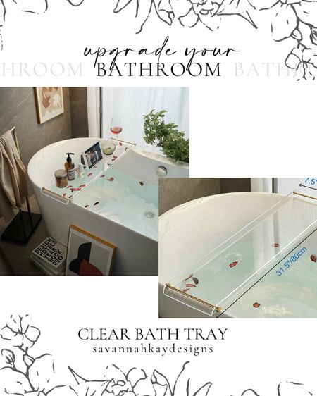 Clear acrylic bath tray #amazon#bathtray #tub #relaxation #giftidea 

#LTKhome #LTKunder50 #LTKGiftGuide