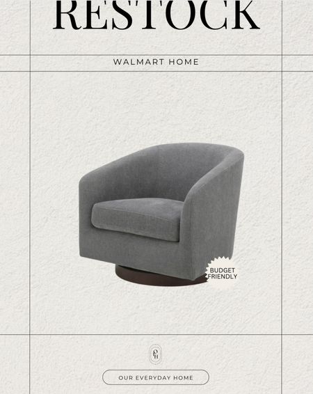 Restock of Walmart homes best selling look for less swivel chair! 

home decor, our everyday home, Area rug, home, console, wall art, swivel chair, side table, sconces, coffee table, coffee table decor, bedroom, dining room, kitchen, light fixture, amazon, Walmart, neutral decor, budget friendly, affordable home decor, home office, tv stand, sectional sofa, dining table, dining room

#LTKsalealert #LTKfindsunder50 #LTKhome