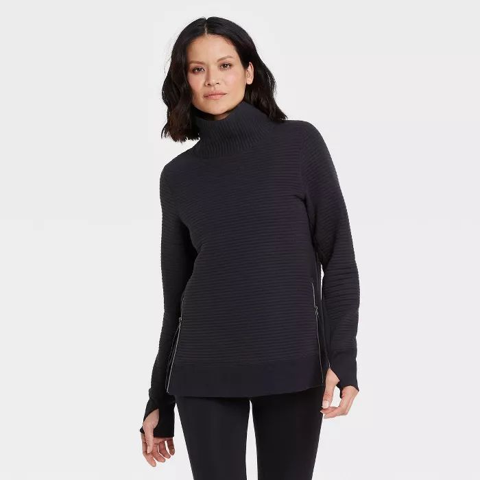 Women's Quilted Pullover with Funnel Neck Collar - All in Motion™ | Target