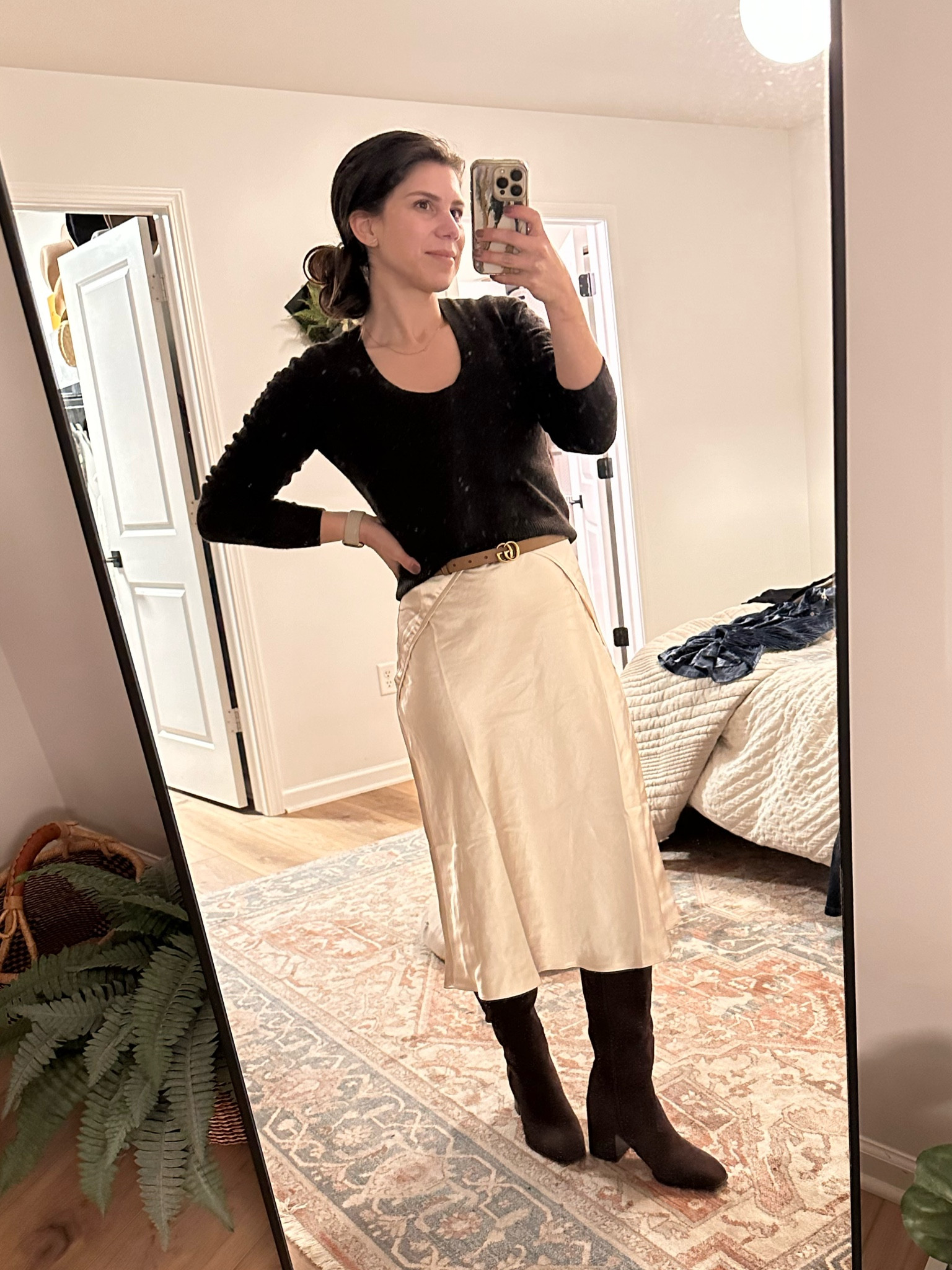 This dress is now on sale!! Perfect satin slip dress to pair with tall brown boots and a sweater for fall🍂 
#dress #fall #sweaters #tallboots #darkbrown

#LTKSeasonal #LTKfindsunder100 #LTKwedding