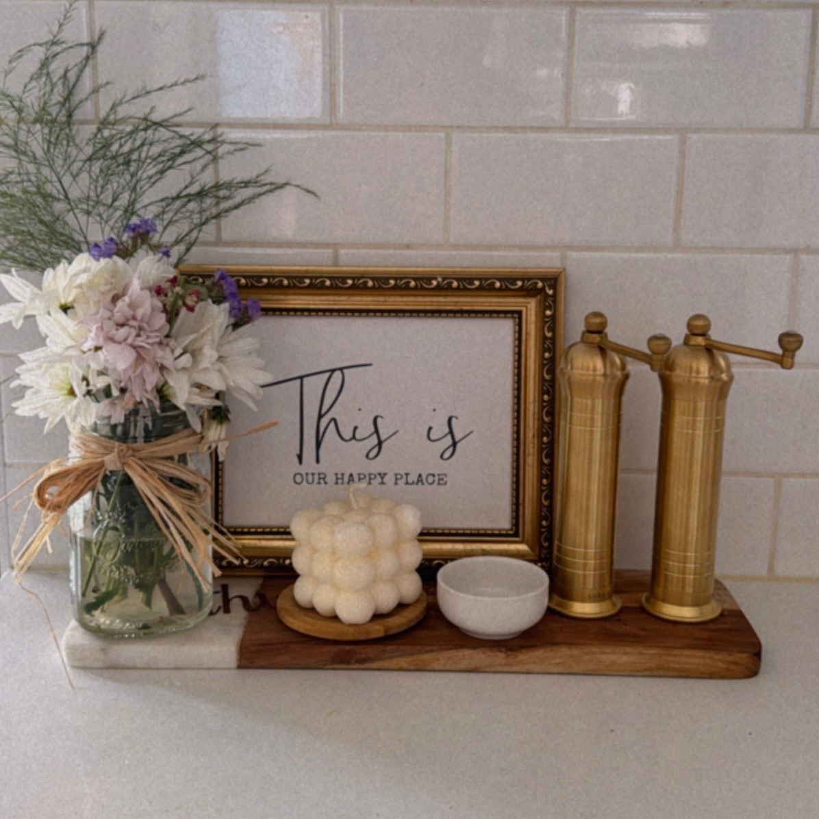 ✨ Kitchen details that make me happy ✨
These brass salt + pepper grinders are such a timeless piece, and honestly elevate the whole counter setup. Obsessed with how they look next to my flowers and framed print! classic, chic, and functional. #LTKHome #LTKFinds #KitchenStyling


#LTKcanada