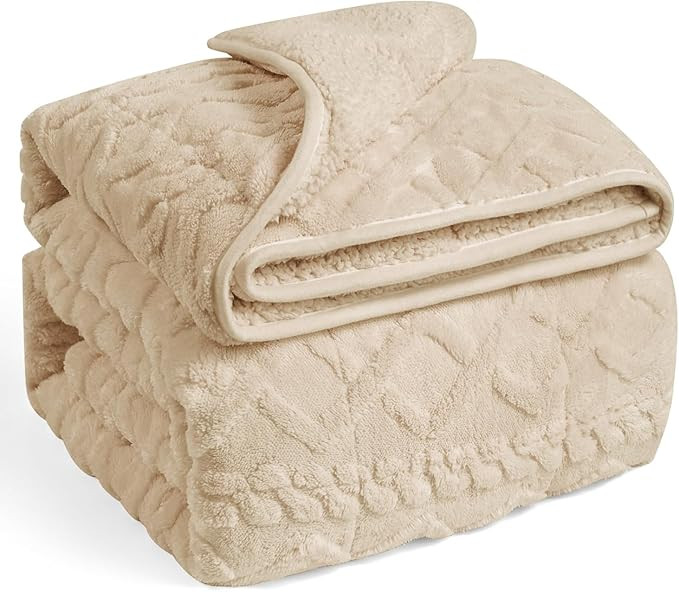 Wemore Weighted Blanket for Adults Twin Size 15 lbs, Dual Sided Soft Fuzzy Jacquard Sherpa Weight... | Amazon (US)