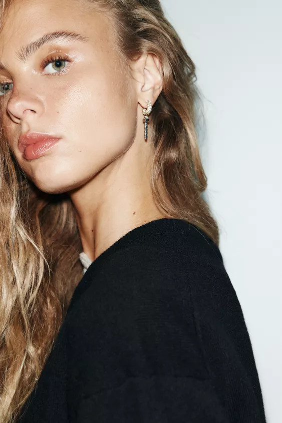 PACK OF 5 COMBINED KEY AND JEWEL EARRINGS | Zara US