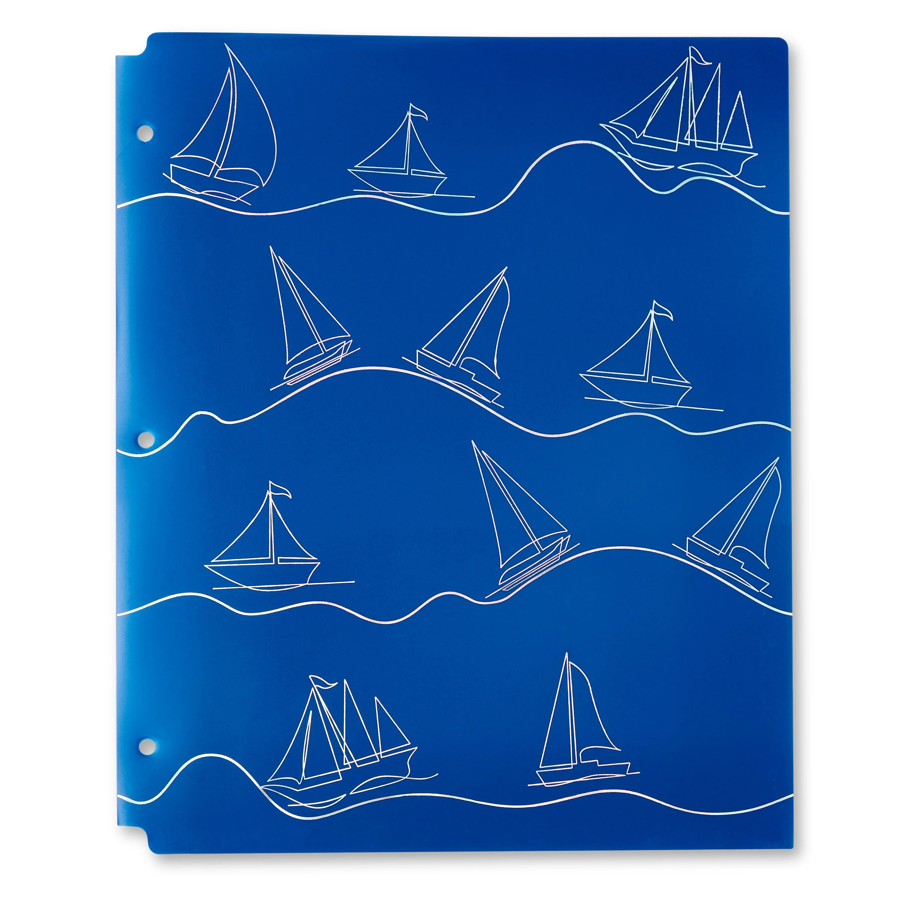 Pen+Gear 2-Pocket Poly Folder, 9.4" x 11.4", Blue Sailboats | Walmart (US)