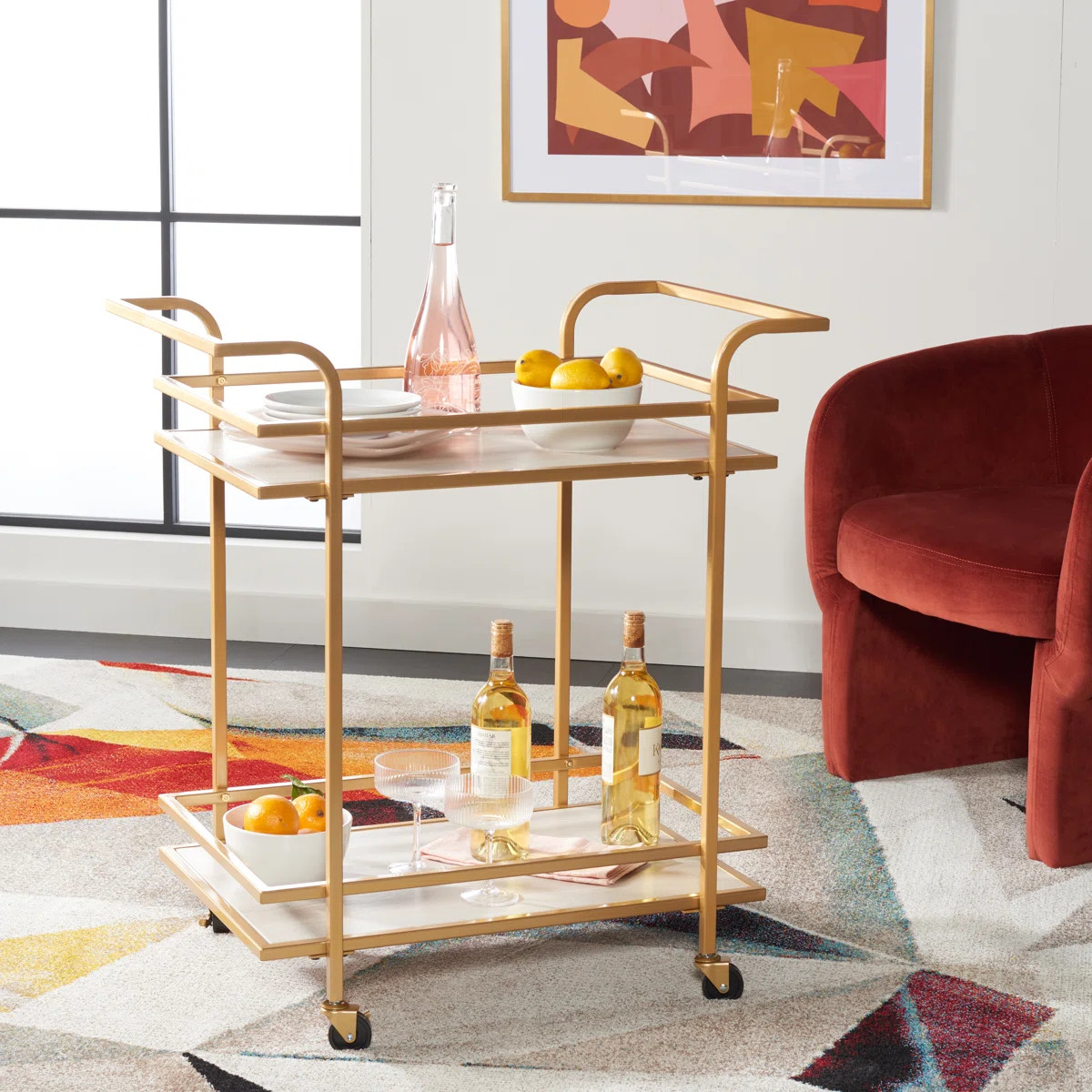 Meesha Metal Bar Cart | Wayfair North America
